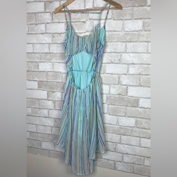 Anthropologie Pins & Needles Multicolored Open Back Hi-Low Sundress Size M - Picture 6 of 16